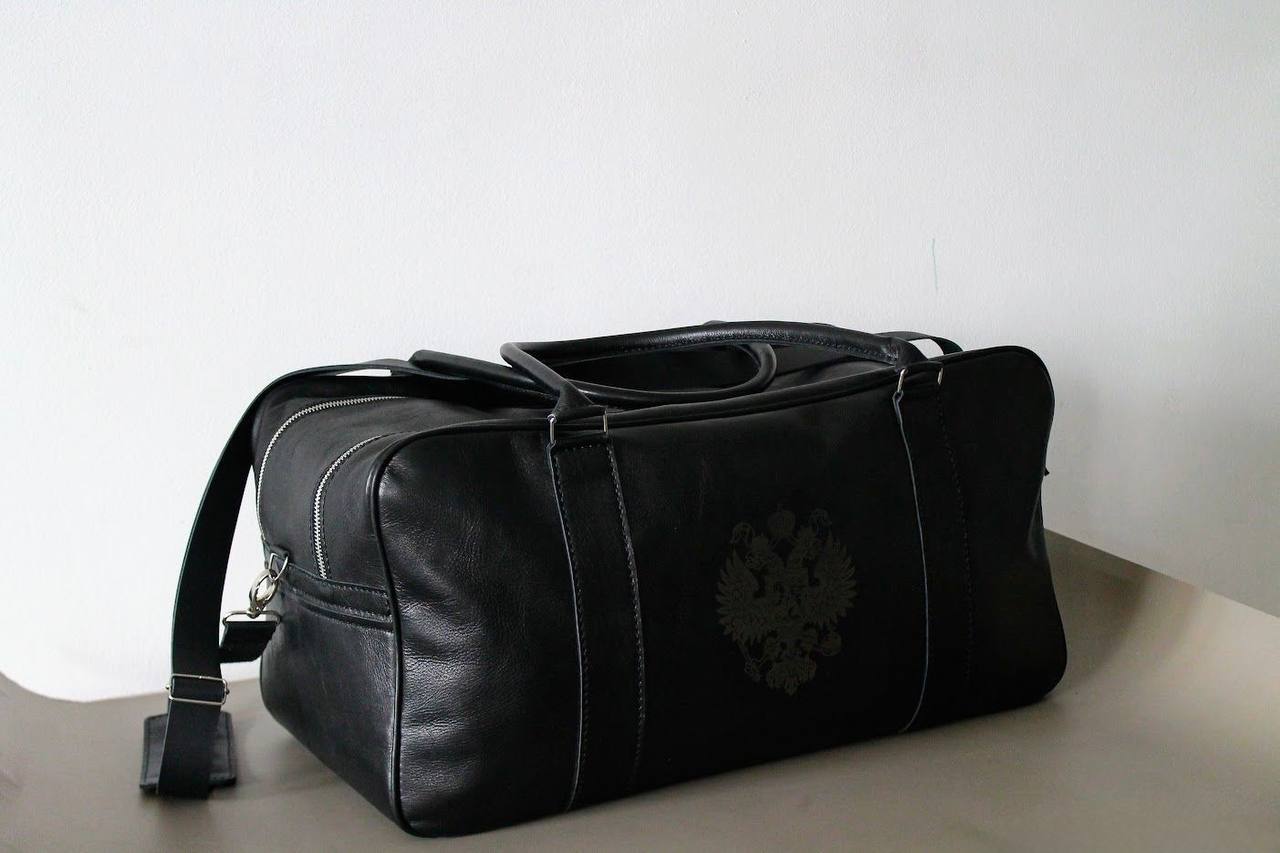 Imperial Black Leather Duffle