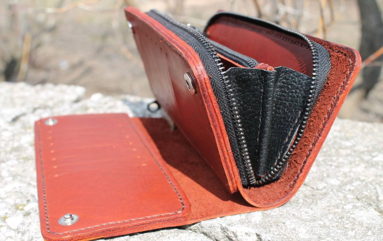 Dual-Tone Leather Wallet