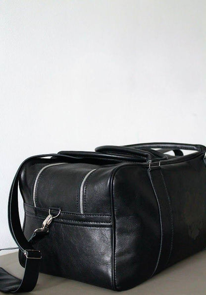 Imperial Black Leather Duffle