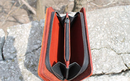 Dual-Tone Leather Wallet