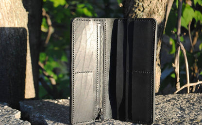 Obsidian Leather Long Wallet