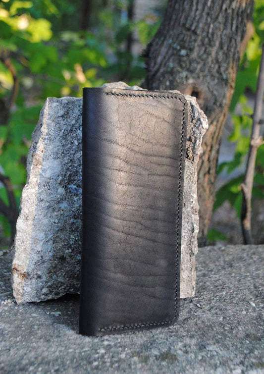 Obsidian Leather Long Wallet