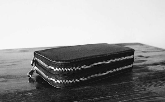 Double-Zip Leather Organizer